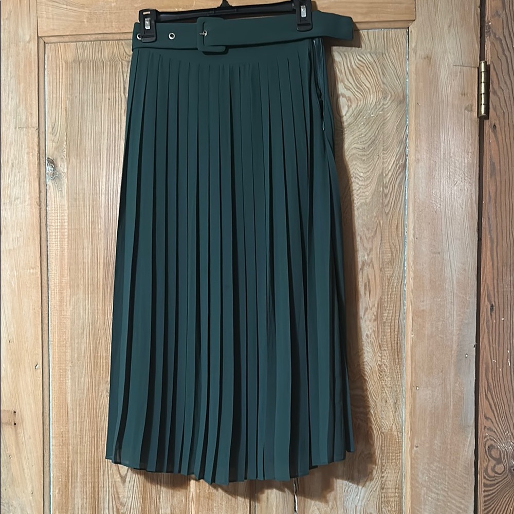 Vici Green A-Line Skirt with Full Silhouette